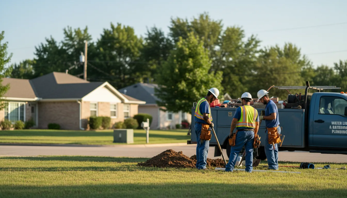 Residential water line and bathroom plumbing service in Wapiti, WY